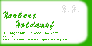 norbert holdampf business card